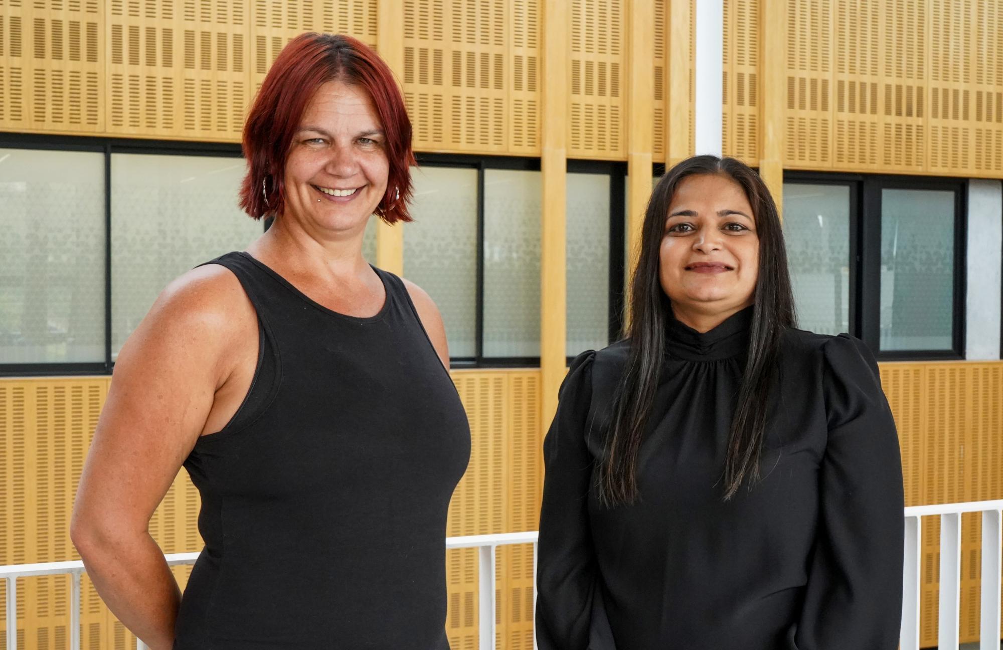 Group image of the Research Methodologies Specialists team, Anushka Ajith and Tish Taylor